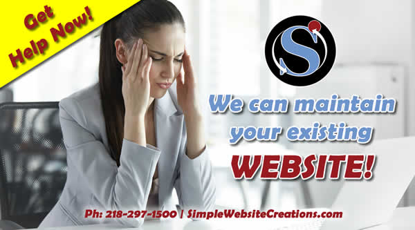 Get help maintaining your website from Simple Website Creations.