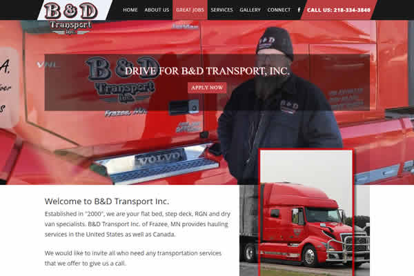 We can build a website for your transportation company.