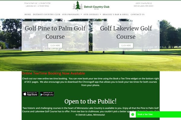 Golf course websites.