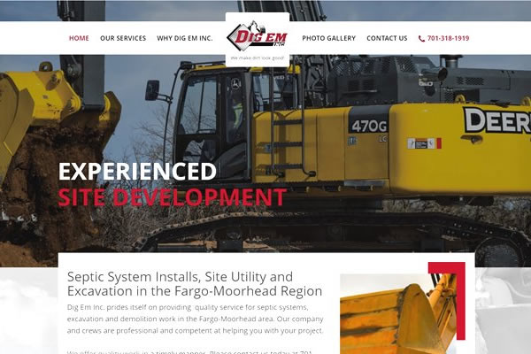 Websites for your excavation business.
