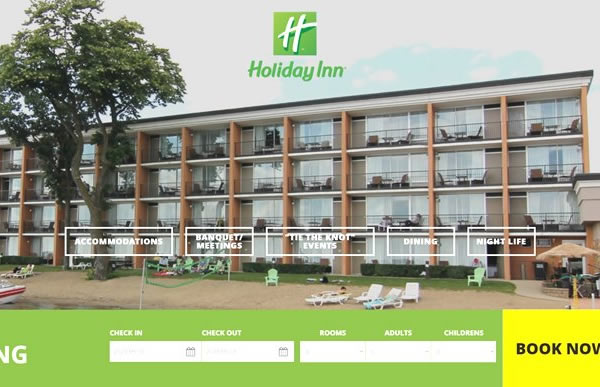 Websites for hotels, motels, and resorts.