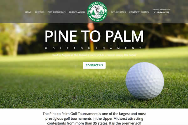 Pine to Palm Golf Tournament Website