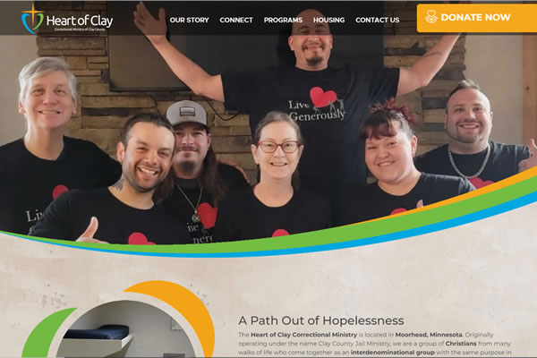 Website for the Heart of Clay in Clay County, Minnesota.